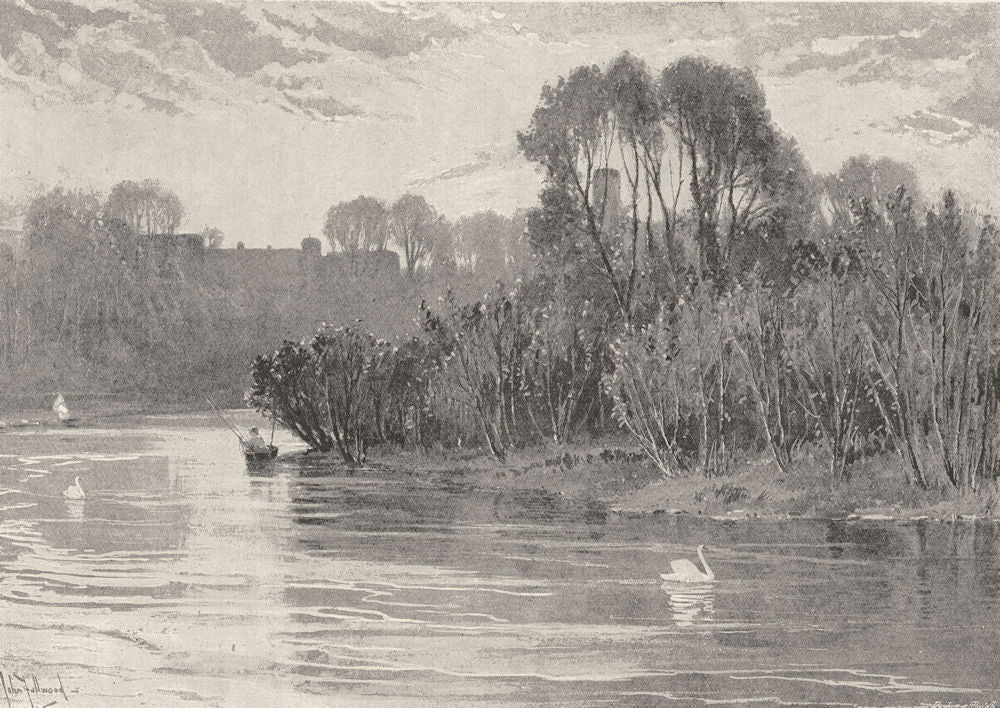 SHROPSHIRE. Shrewsbury Castle 1901 old antique vintage print picture